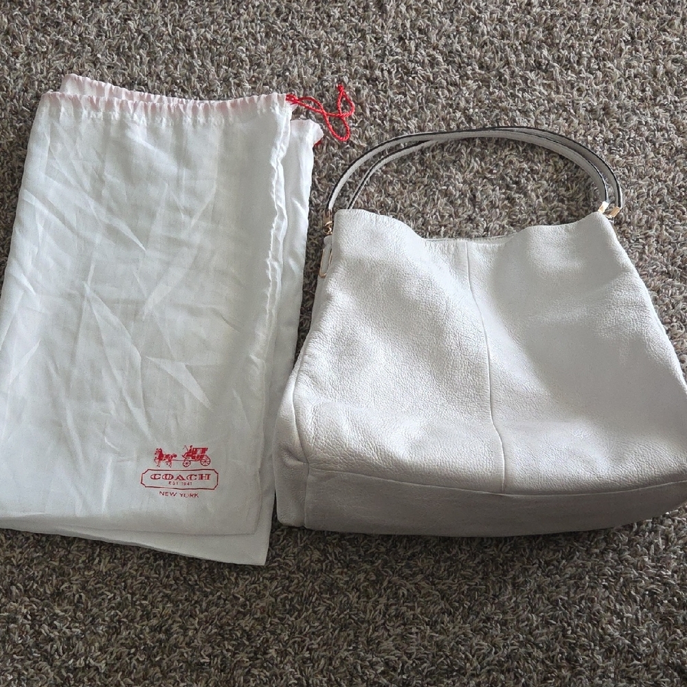 Coach Cream Leather Hobo Bag